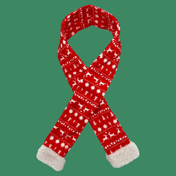 Scarf Red Fairisle L