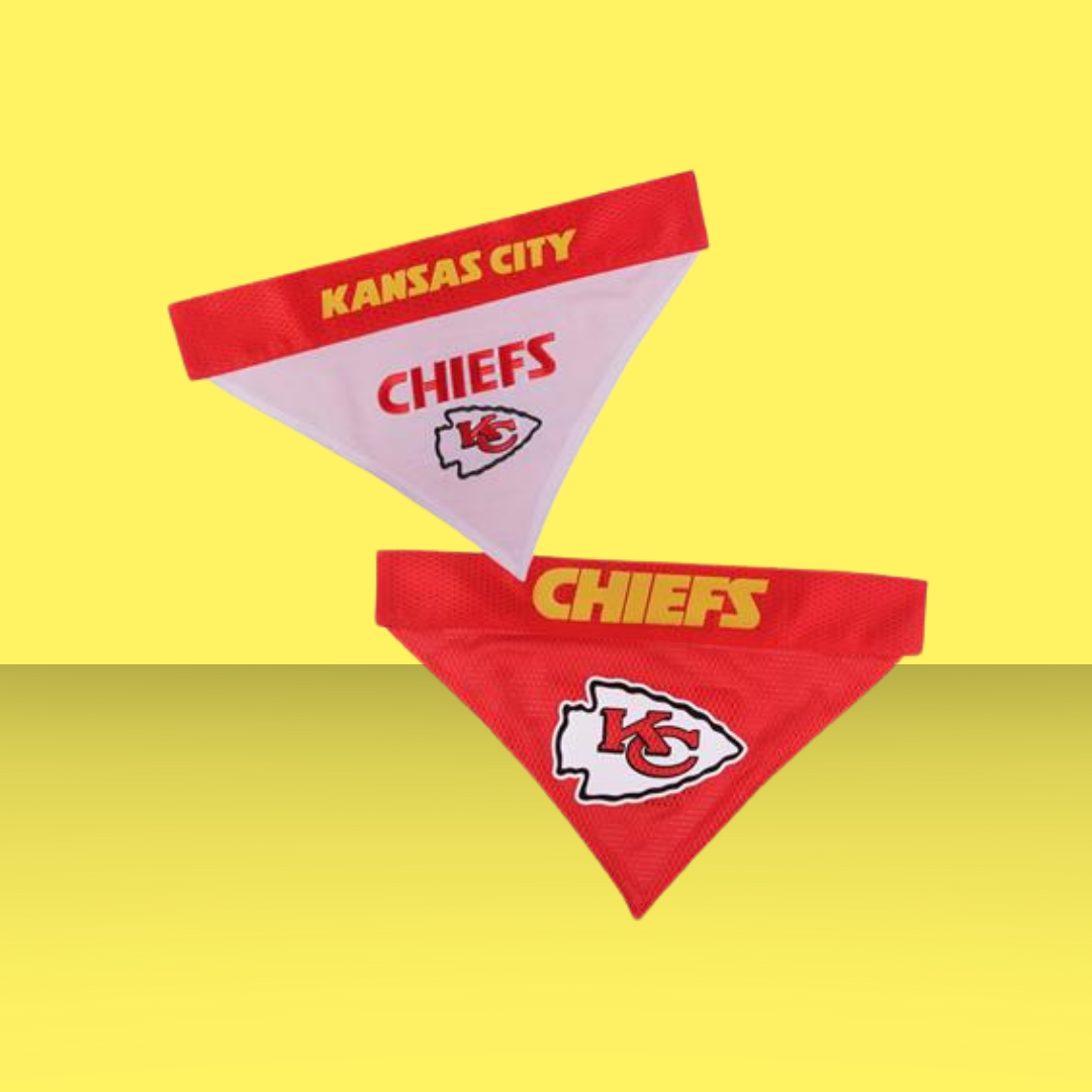 Pet's First KC Chiefs Reversible Bandana S/M